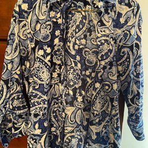 Ralph Lauren paisley blue blouse (size M)